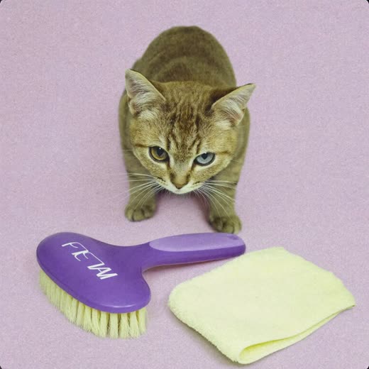 Brush and towel for a grooming and brushing visit